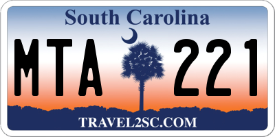 SC license plate MTA221