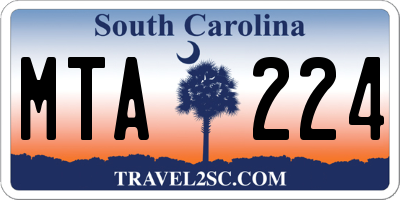 SC license plate MTA224
