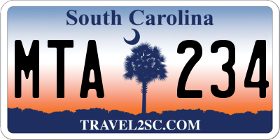 SC license plate MTA234