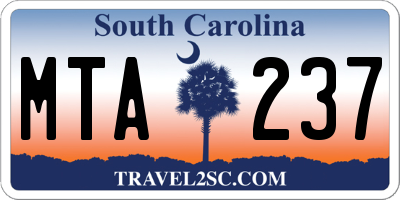 SC license plate MTA237