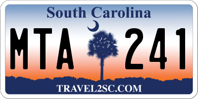 SC license plate MTA241