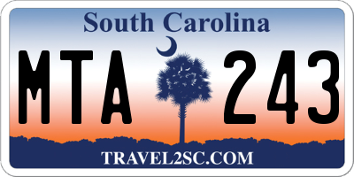 SC license plate MTA243