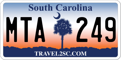 SC license plate MTA249