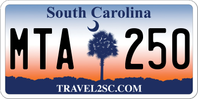 SC license plate MTA250