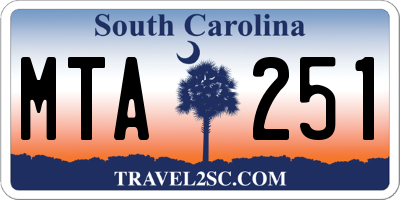SC license plate MTA251