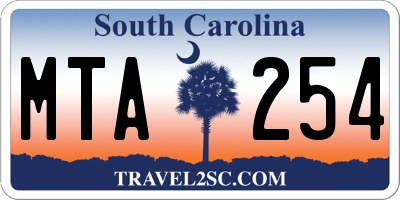 SC license plate MTA254