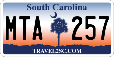 SC license plate MTA257