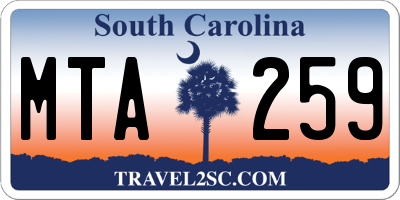 SC license plate MTA259