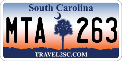 SC license plate MTA263
