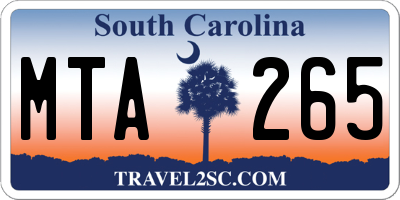SC license plate MTA265