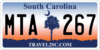 SC license plate MTA267