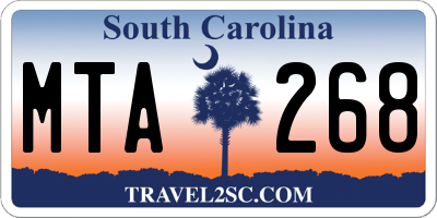 SC license plate MTA268