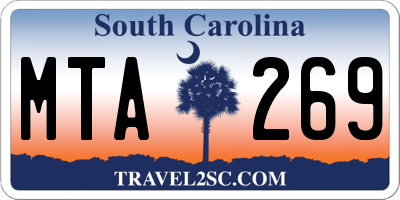SC license plate MTA269