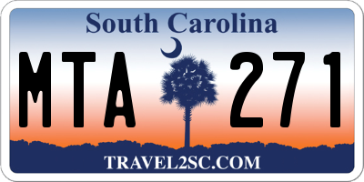 SC license plate MTA271
