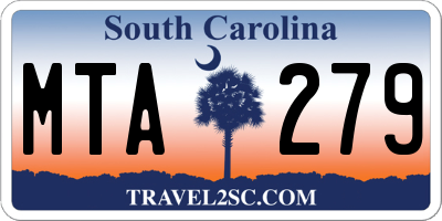 SC license plate MTA279