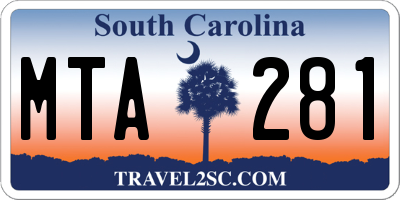 SC license plate MTA281