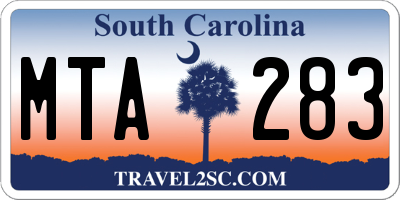 SC license plate MTA283