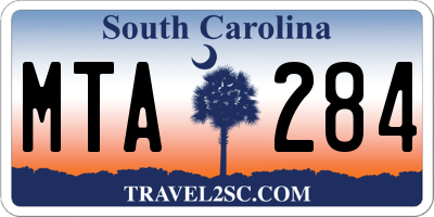 SC license plate MTA284