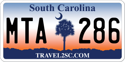 SC license plate MTA286