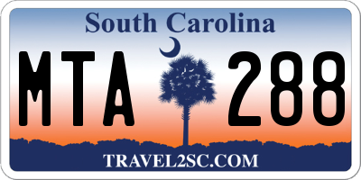 SC license plate MTA288