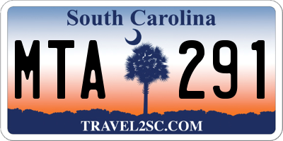 SC license plate MTA291