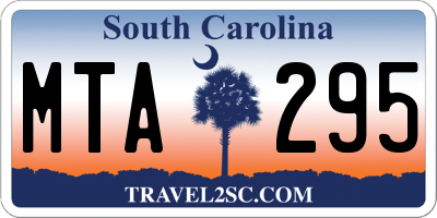 SC license plate MTA295