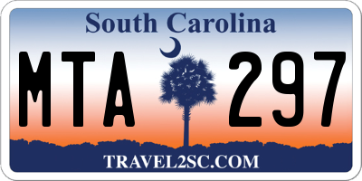 SC license plate MTA297