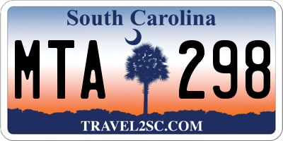 SC license plate MTA298