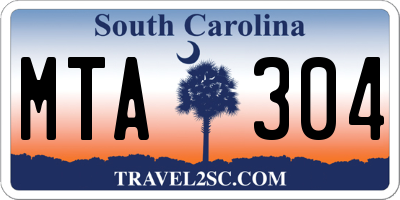 SC license plate MTA304