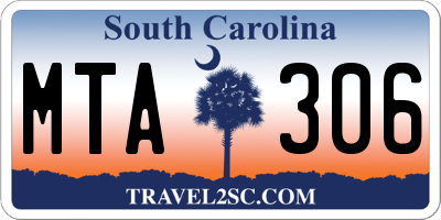 SC license plate MTA306