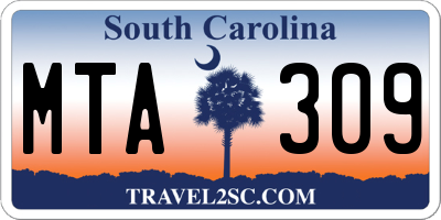 SC license plate MTA309
