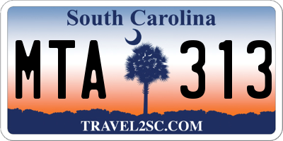 SC license plate MTA313