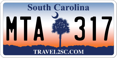 SC license plate MTA317