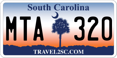 SC license plate MTA320