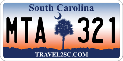 SC license plate MTA321