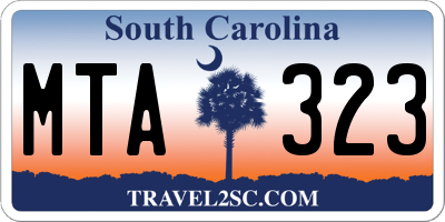 SC license plate MTA323