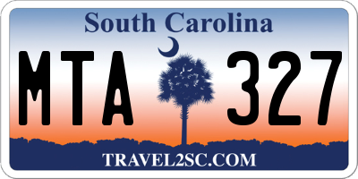SC license plate MTA327