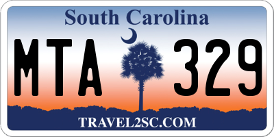 SC license plate MTA329