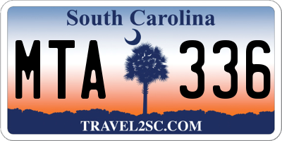SC license plate MTA336