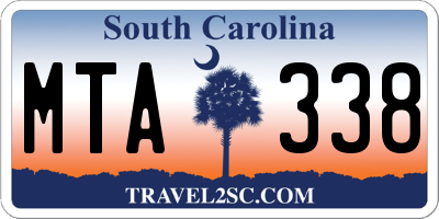 SC license plate MTA338