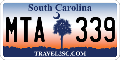 SC license plate MTA339