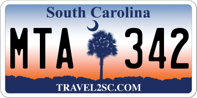 SC license plate MTA342