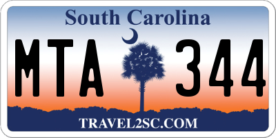 SC license plate MTA344