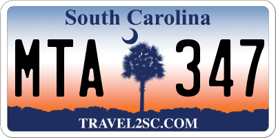 SC license plate MTA347