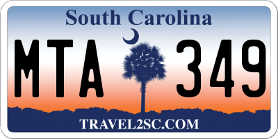 SC license plate MTA349