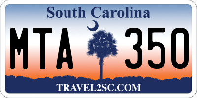 SC license plate MTA350