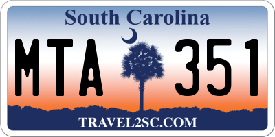 SC license plate MTA351