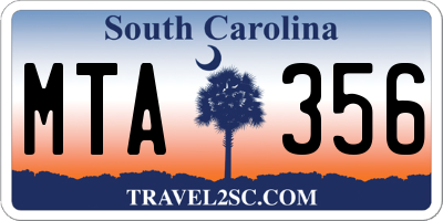 SC license plate MTA356