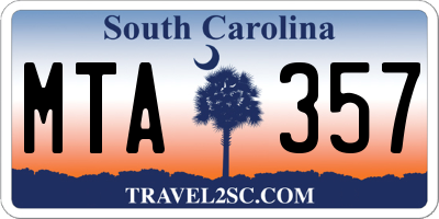 SC license plate MTA357