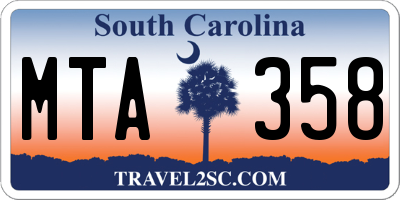 SC license plate MTA358